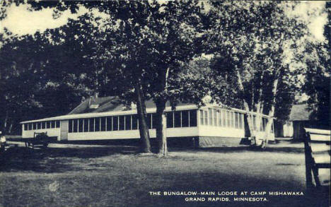 Main Lodge at Camp Mishawaka, Grand Rapids Minnesota, 1940's?