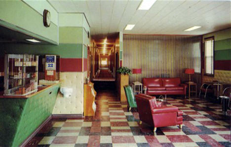 Lobby of Riverside Hotel, Grand Rapids Minnesota, 1952