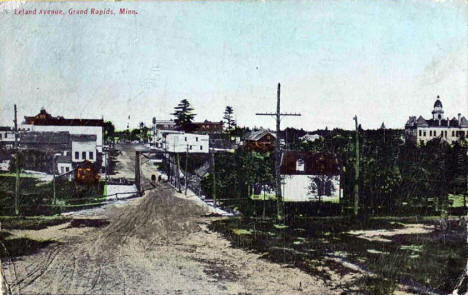 Leland Avenue, Grand Rapids Minnesota, 1909