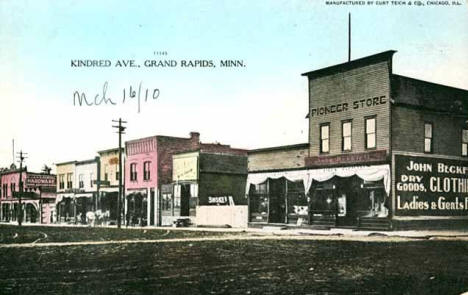 Kindred Avenue, Grand Rapids Minnesota, 1910