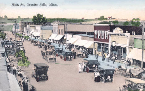 Main Street, Granite Falls Minnesota, 1910