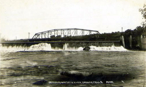 Dam on Minnesota River, Granite Falls Minnesota, 1920