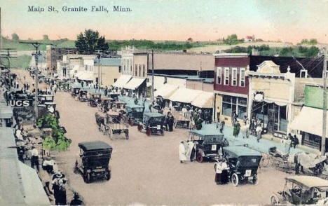 Main Street, Granite Falls Minnesota, 1922