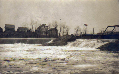 View of the Minnesota River and Granite Falls Minnesota, 1908