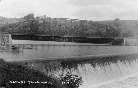 Bridge and Dam, Granite Falls Minnesota, 1925