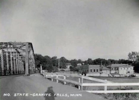 Bridge over Minnesota River, Granite Falls Minnesota, 1950's