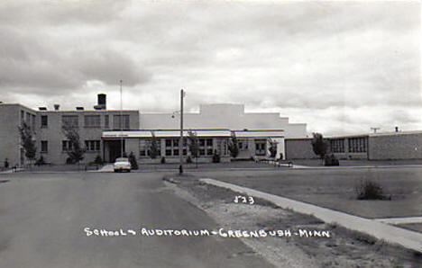 School and Auditorium, Greenbush Minnesota, 1950's