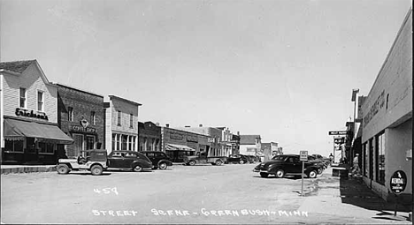 Street scene, Greenbush Minnesota, 1945