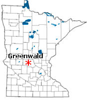 Location of Greenwald Minnesota
