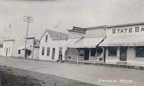 Street scene, Grygla Minnesota, late 1910's