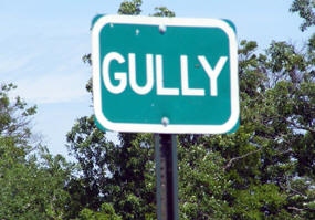 Gully Minnesota highway sign
