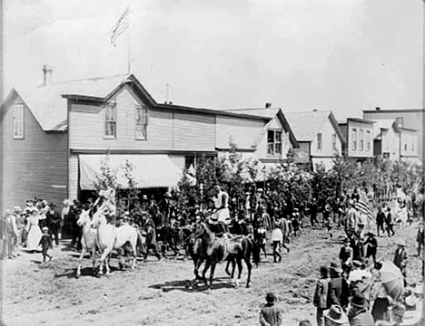 Fourth of July Parade, Hallock Minnesota, 1894