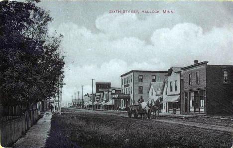 Sixth Street, Hallock Minnesota, 1911