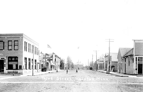 Third Street, Halstad Minnesota, 1918