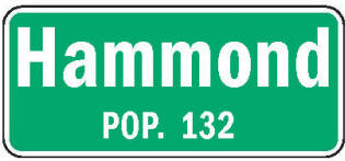 Hammond Minnesota population sign