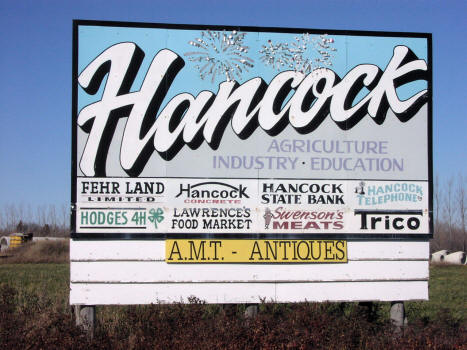 Hancock Minnesota Welcome Sign, 2007