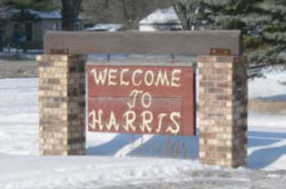Harris Minnesota welcome sign