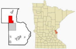 Location of Harris, Minnesota