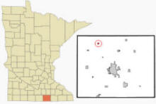 Location of Hartland, Minnesota