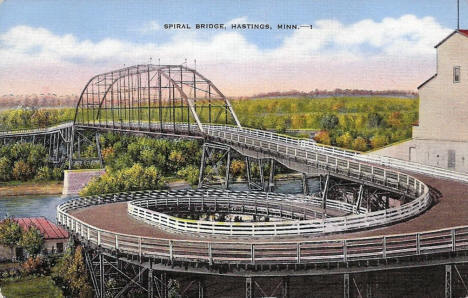Spiral Bridge, Hastings Minnesota, 1930's
