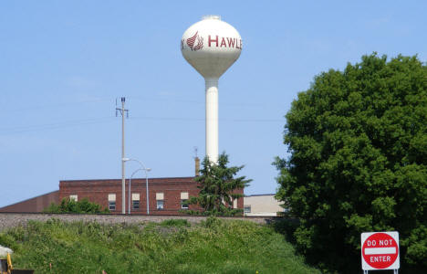 Railroad tracks and water tower, Hawley Minnesota, 2008