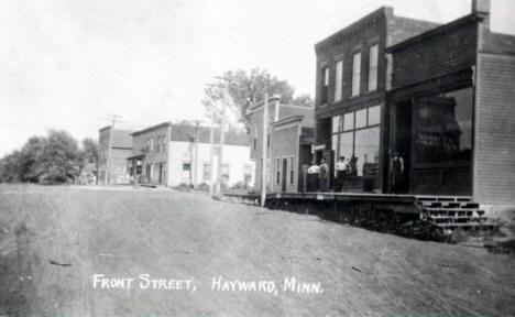 Front Street, Hayward Minnesota, 1910's