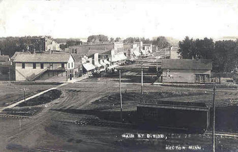 Main Street, East Side, Hector Minnesota, 1910