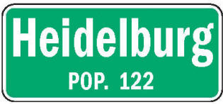 Heidelberg Minnesota population sign