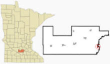 Location of Henderson, Minnesota