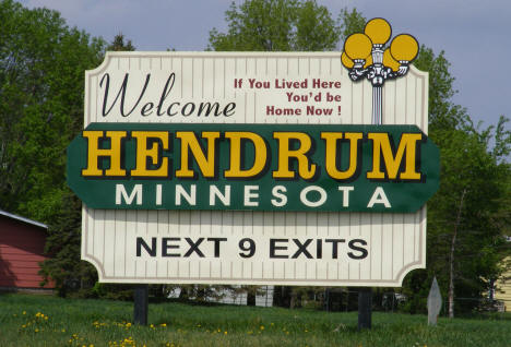 Hendrum Minnesota Welcome Sign, 2008