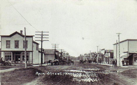 Main Street, Henning Minnesota, 1916
