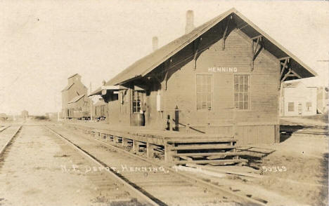 Northern Pacific Depot, Henning Minnesota, 1910's