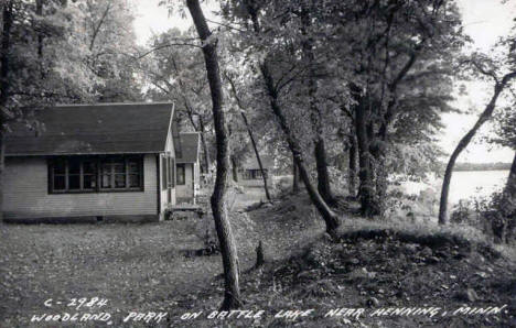 Woodland Park on Battle Lake near Henning Minnesota, 1947