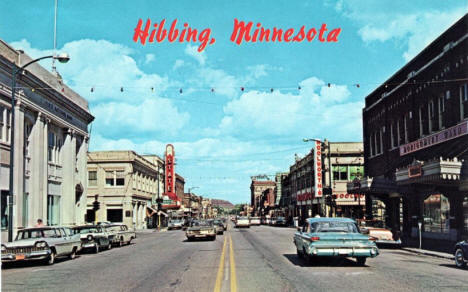 Street scene, Hibbing Minnesota, 1960's