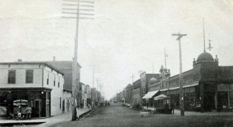 Third Avenue looking south, Hibbing Minnesota, 1906