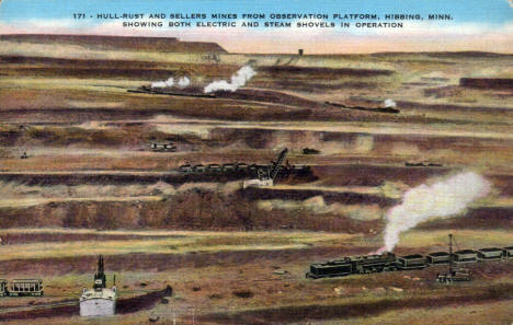 Hull-Rust and Sellers Mines, Hibbing Minnesota, 1940's