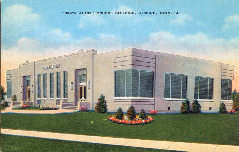 Park School - the Brick Glass School Building - Hibbing Minnesota, 1940's