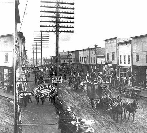 Luella Forepaugh-Fish Wild West Show parade, Hibbing Minnesota, 1903