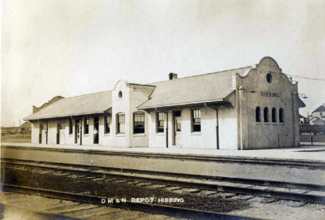Duluth Mesaba and Northern Depot in Hibbing Minnesota, 1912