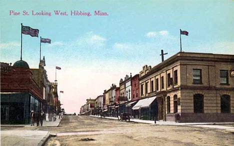 Pine Street looking west, Hibbing Minnesota, 1910