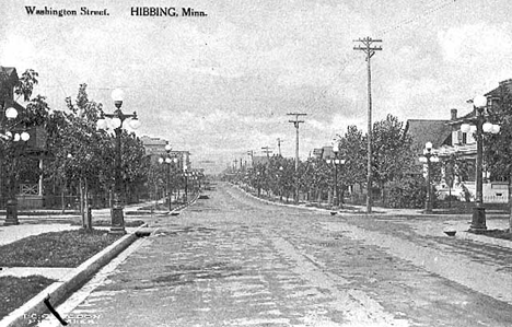 Washington Street, Hibbing Minnesota, 1910