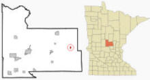 Location of Hillman, Minnesota