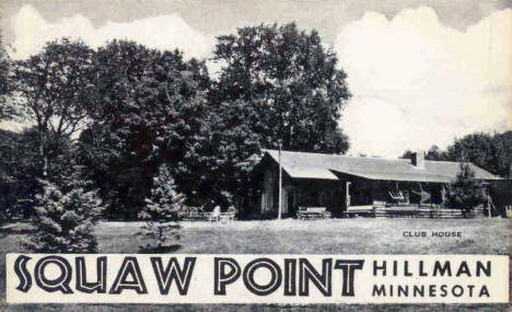 Squaw Point Club House, Hillman Minnesota, 1950's