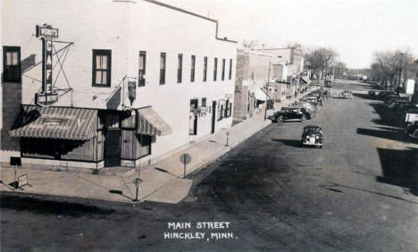 Main Street, Hinckley Minnesota, 1930's