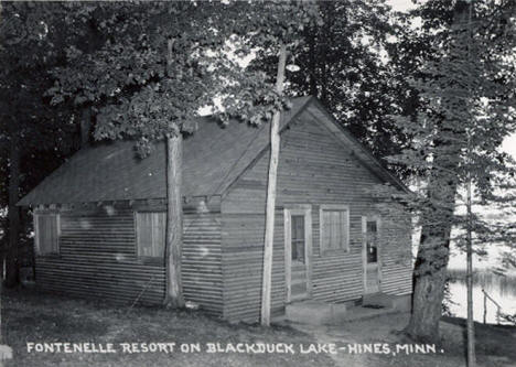 Fontenelle Resort on Blackduck Lake, Hines Minnesota, 1940's