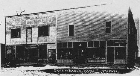 Owens Block, Hines Minnesota, year unknown