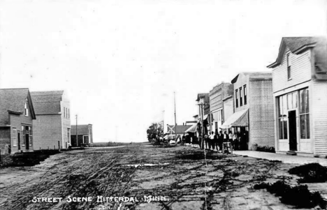 Street scene, Hitterdal Minnesota, 1910's