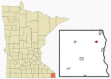 Location of Hokah, Minnesota