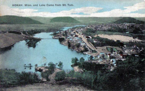 Hokah Minnesota and Lake Como from Mount Tom, 1909