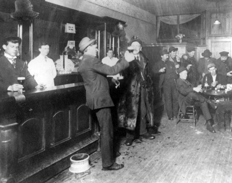 Bielejesk's Saloon, Holdingford Minnesota, 1908